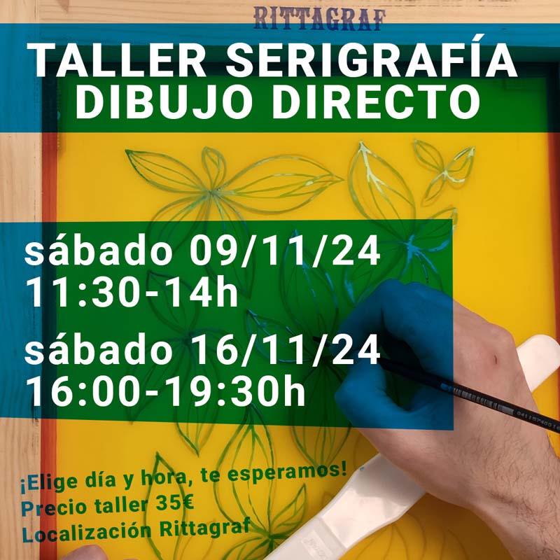 Taller de Serigrafía de Dibujo Directo en Rittagraf, Tallers Oberts 2024